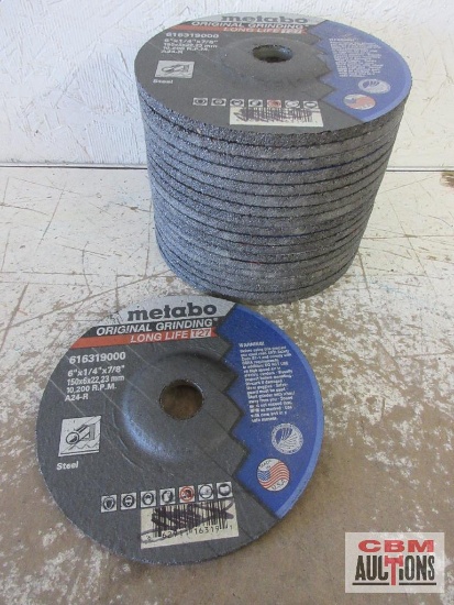 Metabo 6163100 6" x 1/4" x 7/8", A24-R Grinding Wheels - Set of 19(+/-)