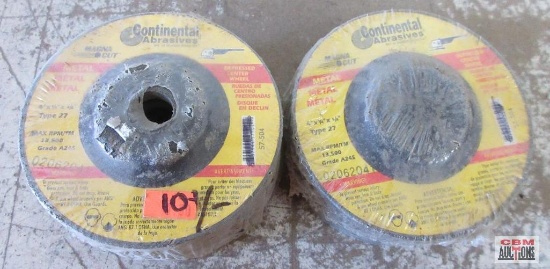 Contrinental Abrasives 4" x 1/4" x 5/8", Type 27 Grinding Wheels - Set of 10