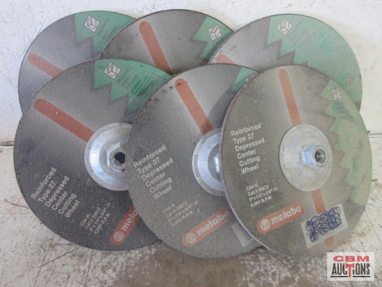Metabo 55672 9" x 1/4" x 5/8"-11 Depressed Center Cutting Wheels - Set of 6