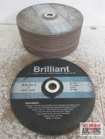 Brill-Tex II 9" Grinding Wheels, GP27, A24R - Set of 15(+/-)