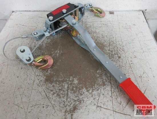 Wisdom 2 Ton 2 Hook Power Puller, 4,000LB Pulling Capacity