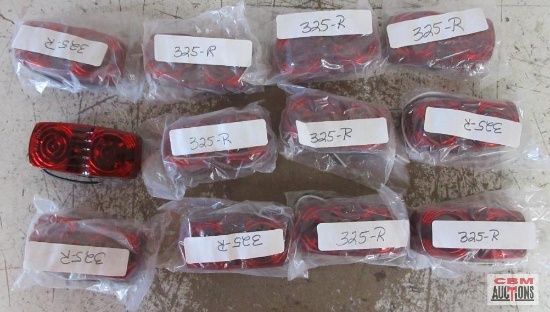 Jammy J-325R 6 Diode LED Bulls-eye Lens Clearance / Marker Lamp Or 3rd Brake Lamp - Set of 12