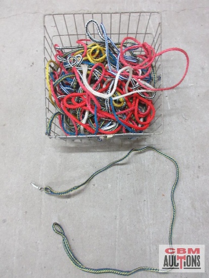 Wire Crate of Assorted Polypropylene Animal Leashes