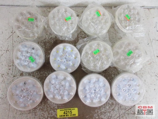 Jammy J-45 4 Round LED Lamps w/ Clear Lense, 12 Diode - Set of 12