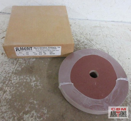 Metit Abrasives 95794 7" x 7/8", Grit 100 Premium Quality Resin Fiber Discs - Set of 25(+/-)