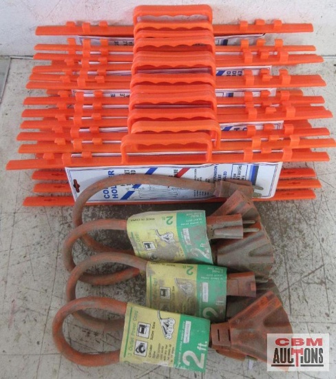 Cord Holders - Set of 12 3 Outlet Power Cords, 2FT. - Set of 4