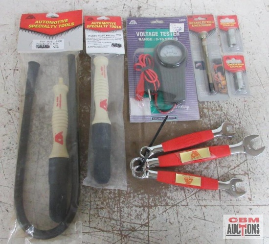 CTA Grease Fitting Unclogger, Parts Washer Brush, Voltage Tester, Grease Gun Couplers, Flow-Thru