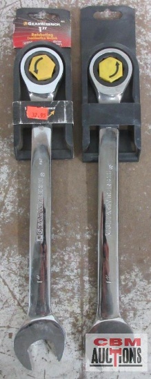 GearWrench 9032 1" Ratcheting Combination Wrench - Set of 2