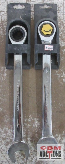 GearWrench 9032 1" Ratcheting Combination Wrench - Set of 2