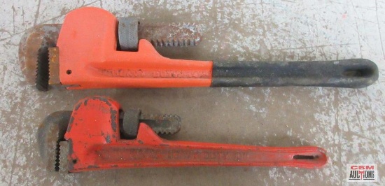 2pc Heavy Duty Pipe Wrench Set - 10" & 14"