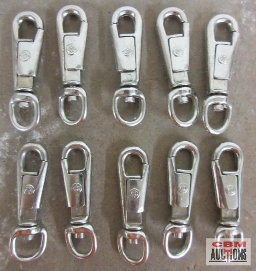 #4500 _ 3/8" Nickel Sliding Snaps w/ Swivel End - Set of 10