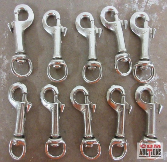 #5025 _ 1/2" Nickel Bolt Snaps w/ Swivel End - Set of 10