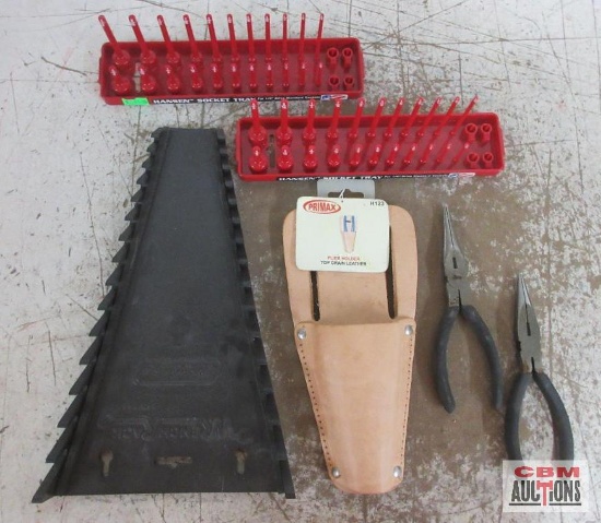 1/4" Standard Socket Trays, Leather Plier Holder, Needle Nose Pliers & Wrench Rack