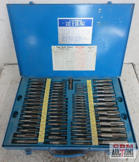 Continental International 151810 110-Piece Tap & Die Set w/ Metal Storage Case