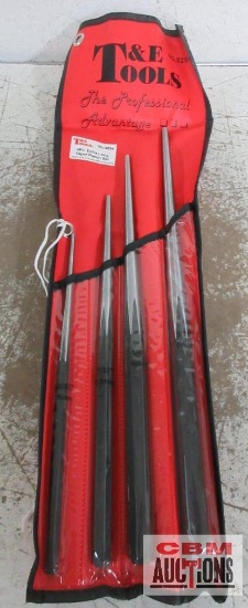 T & E Tools 8294 4pc Extra Long Taper Punch Set w/ Storage Pouch 3/16", 7/32", 1/4", 5/16"