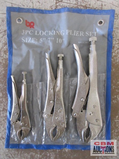 BR 3pc Locking Pliers 5", 7", & 10" w/ Storage Pouch
