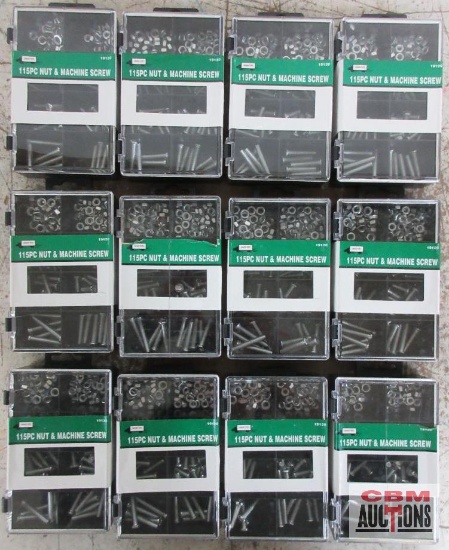 Handy Tote 19120 115pc Nut & Bolt Machine Screw - Set of 12