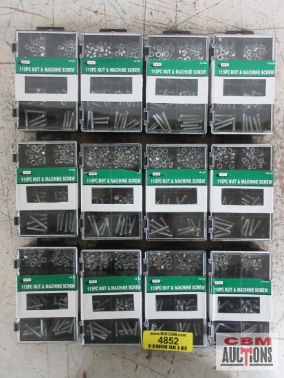 Handy Tote 19120 115pc Nut & Bolt Machine Screw - Set of 12
