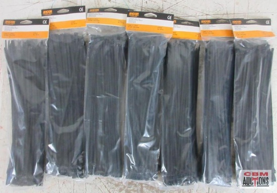 Anchor 100pc 11" Standard Cable Ties, UV Black - Set of 7(+/-)