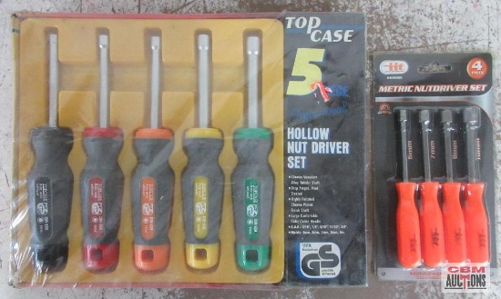 IIT 62085 4pc Metric Nut Driver Set Pitbull TAID0475M Top Case 5 Hallow Nut Driver Set