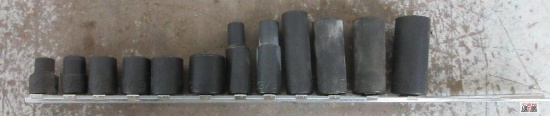 Wright 12pc 3/8" Drive, 6pt Impact Socket Set w/ Storage Rail - USA 5/16", 3/8", 1/2", 3/16", 5/8",