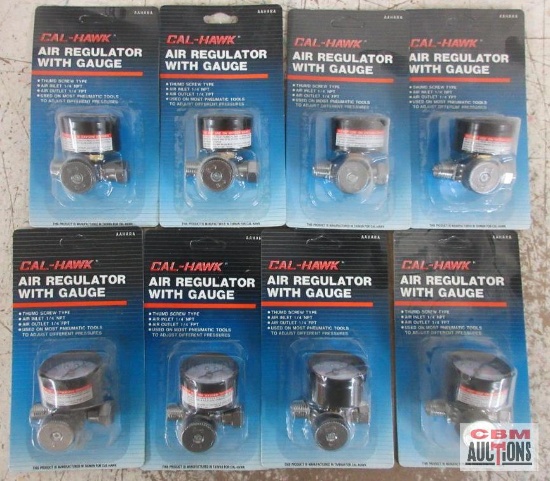 Cal-Hawk AAHARA Air Regulator w/ Gauge, 1/4" NPT - Set of 8