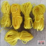5 Bundles of Yellow Polypropylene Rope