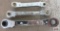 KA-Star 3pc 6pt, Metric Box End Ratcheting Wrench Set 7mm x 8mm 9mm x 10mm 12mm x 14mm