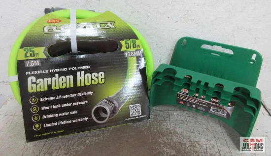 Legacy Flexilla 25' x 5/8" Flexible Hybrid Polymer Garden Hose & 3 Garden Hose Reels