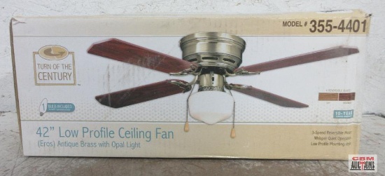 Turn of the Century 355-4401_ 3 Speed, 42" Low Profile Ceiling Fan