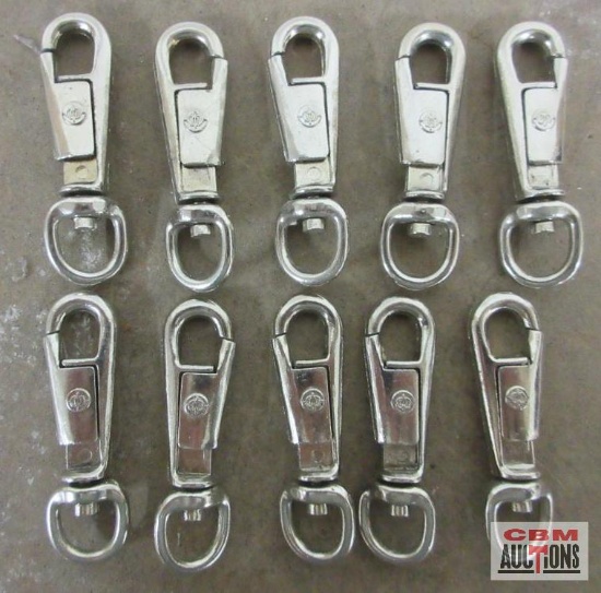 #4500 _ 3/8" Nickel Sliding Snaps w/ Swivel End - Set of 10