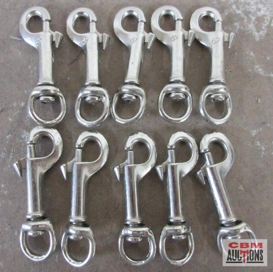 #5025 _ 1/2" Nickel Bolt Snaps w/ Swivel End - Set of 10