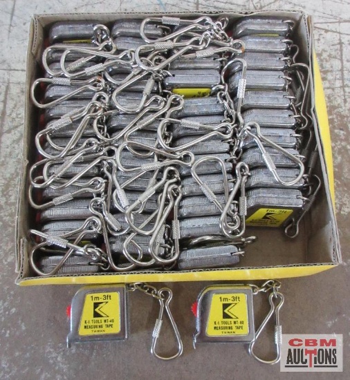 K-I Tools MT-40 1M-3' Key Chian Tape Measures - Set of 48(+/-)