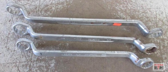 Indestro - USA 3pc Offset Box End Wrench Set 3/4" to 25/32" 3/4" to 7/8" 1" to 15/16"