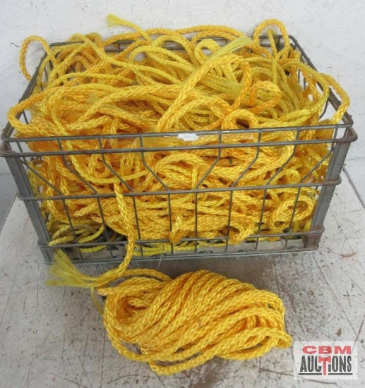Wire Crate of Yellow Braided Polypropylene Rope - Various Sizes