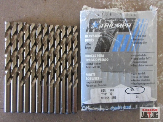 Triump Cobalt Steel Heavy Duty Jobbler Length 19/64" Drill Bits