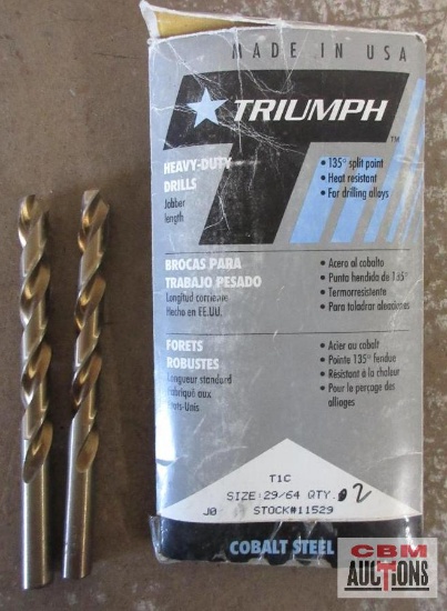 Triumph Cobalt Steel Heavy Duty Jobbler Length 29/64" Drill Bits