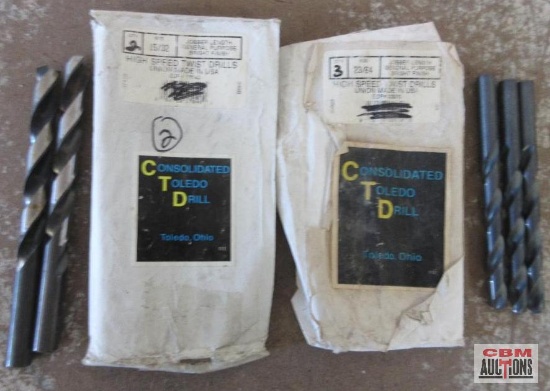 Consolidated Toledo General Purpose 23/64" & 15/32" High Drill Bits - USA