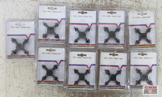 4-in-1 Drill Chuck Keys - Set of 9(+/-)