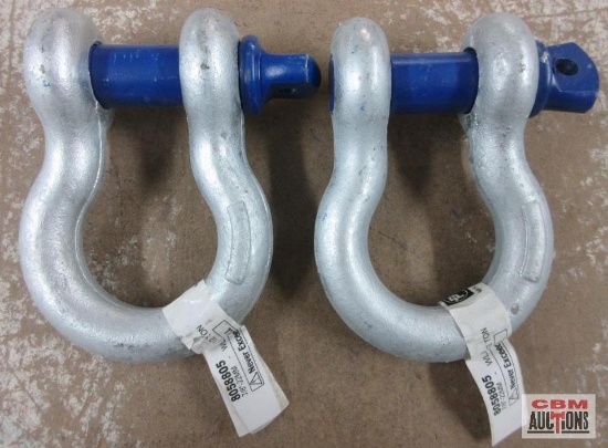 Peer-Lift 8058805 7/8"-22mm Screw Pin Anchor Shackle, WLL: 6-1/2 Ton - Set of 2