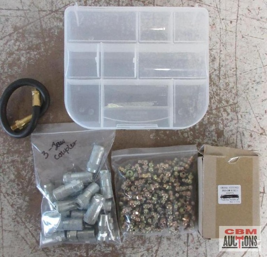 Grease Zerks, Grease Hose, 3 Jaw Couplers & Tool Case