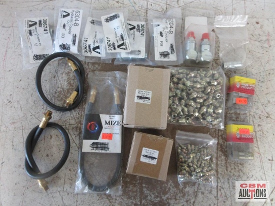 Grease Zerks, Grease Hoses, 3 Jaw Couplers & TUniversal Swivel