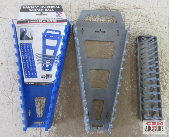 Hansen Blue/Gray Combination Wrench Racks & 1/4" Drive Socket Holder