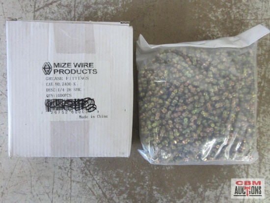 Mize Z400-K 1/4"-28 Straight Grease Zerks - - Bag of 1000(+/-)