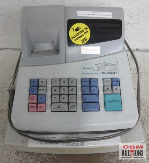 Sharp XE-A101 Electronic Cash Register - Runs - No Keys