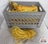 Gray Crate of Yellow Braided Polypropylene Rope - Various Sizes