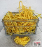 Wire Crate of Yellow Braided Polypropylene Rope - Various Sizes