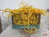 Wire Crate of Yellow Braided Polypropylene Rope - Various Sizes