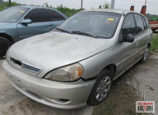 2002 Kia Rio Cinco Passenger Car, VIN # KNADC163926049520