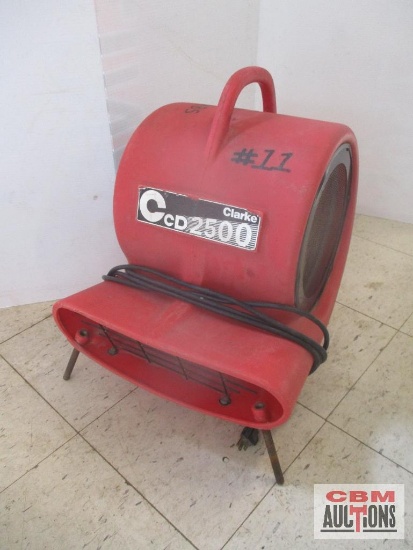 Clarke CCD2500 Floor Blower Fan (Runs) *1